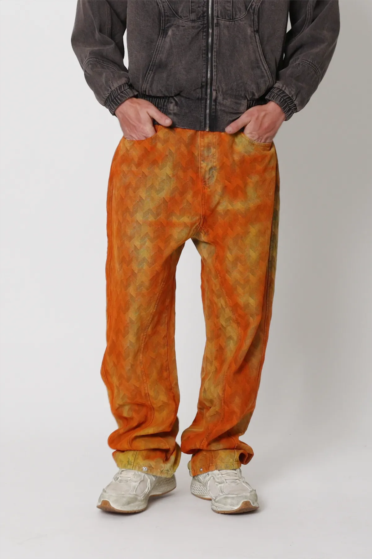 Ultra Baggy Sunny Jacquard Denim - Orange