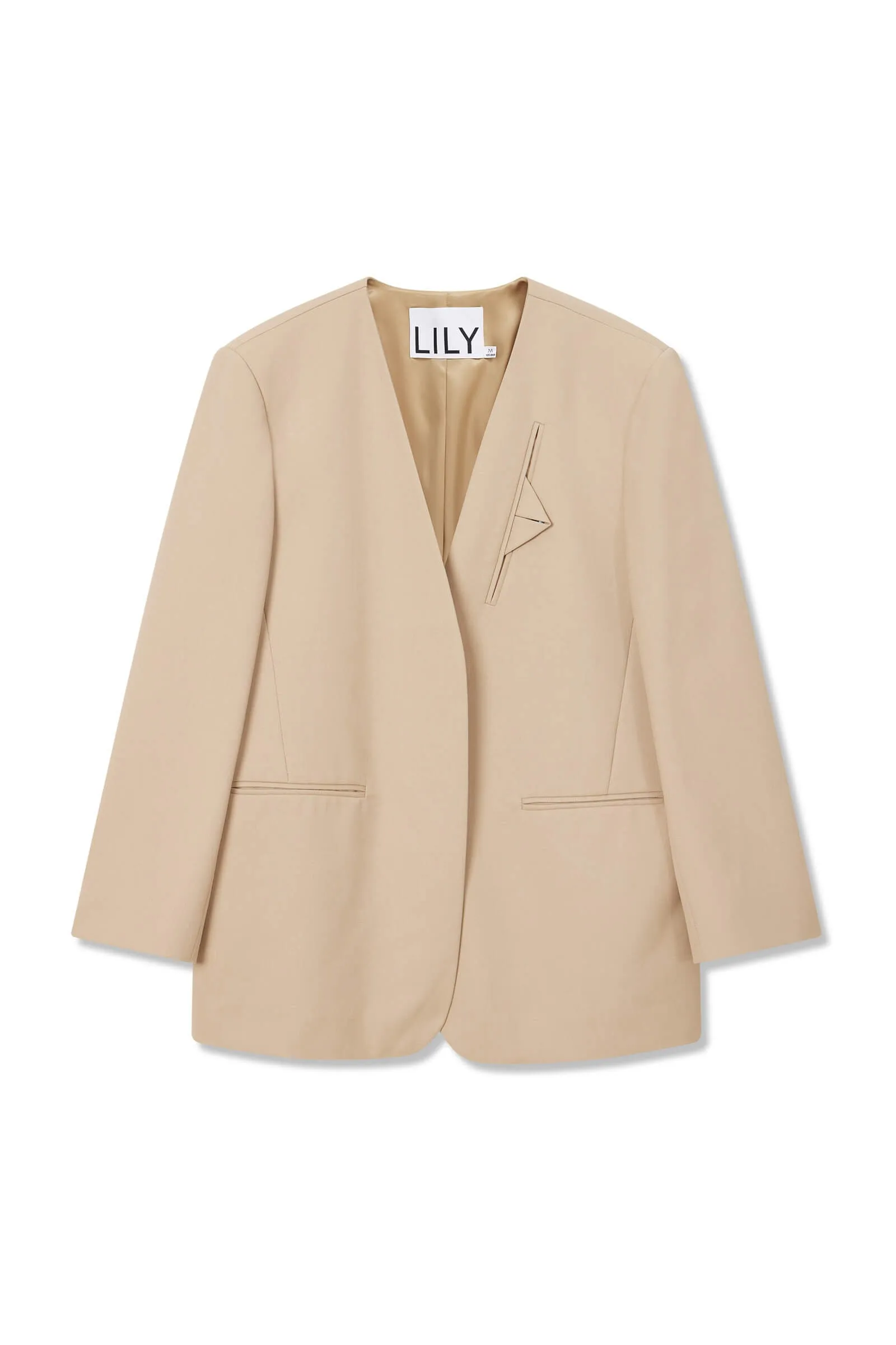 Unique Open-Front Suit Jacket