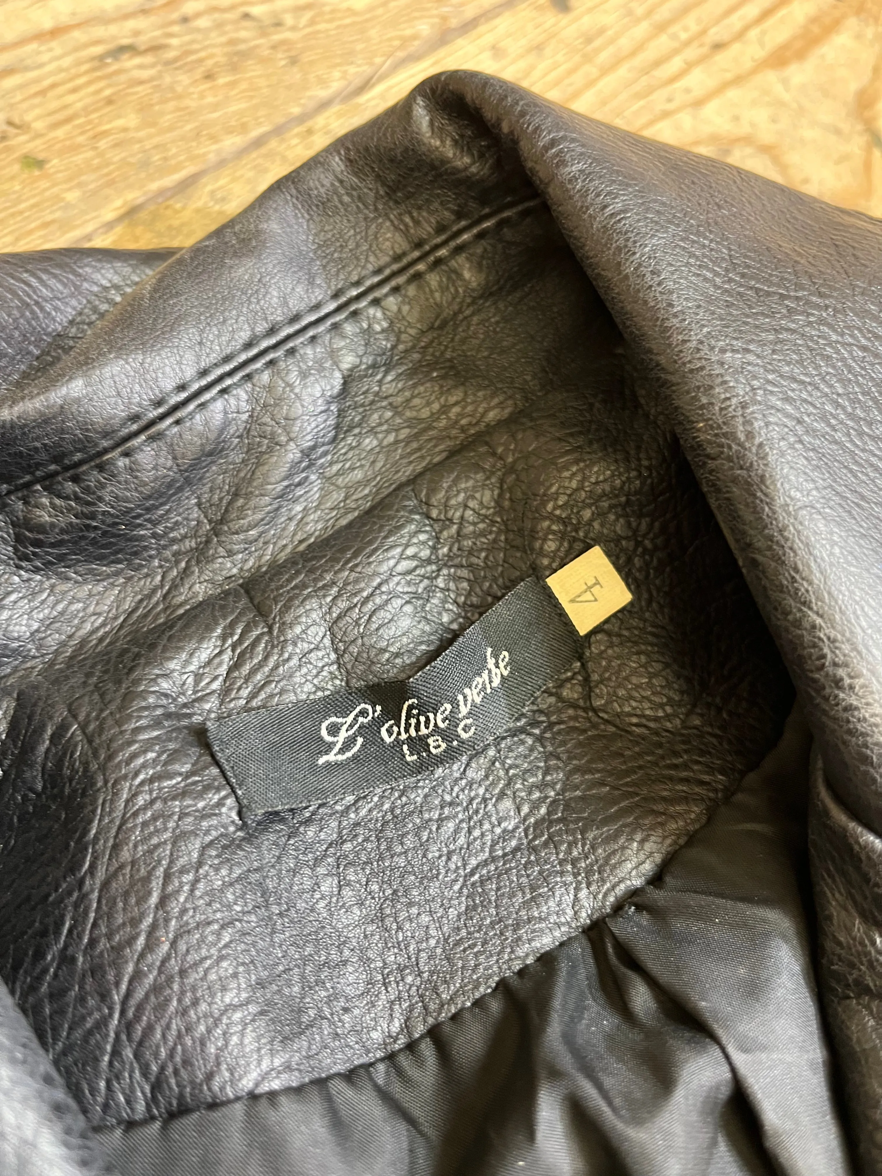 Vegan Leather Black Moto-Jacket by L'Olive Verte