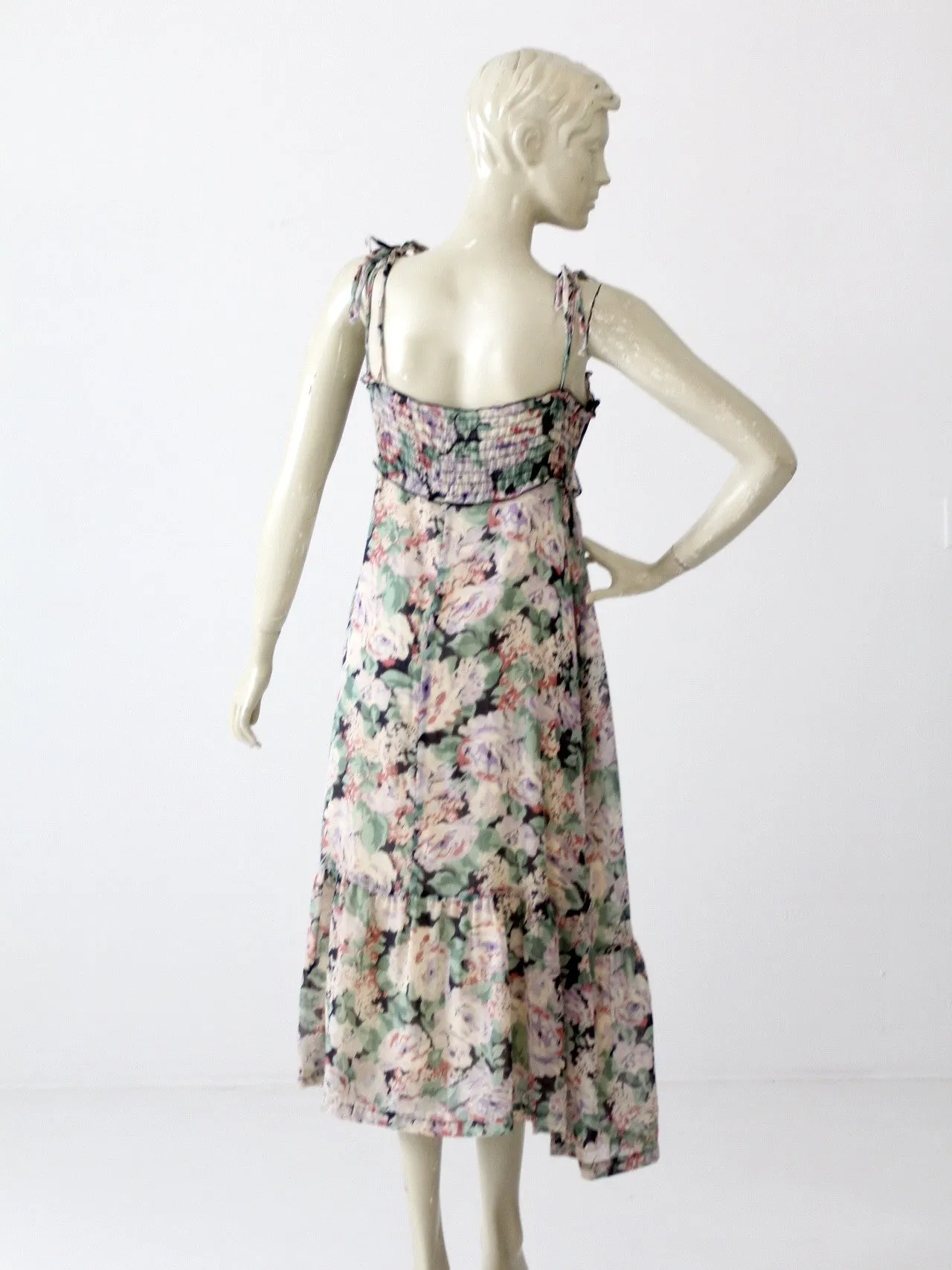 vintage 70s floral maxi sundress