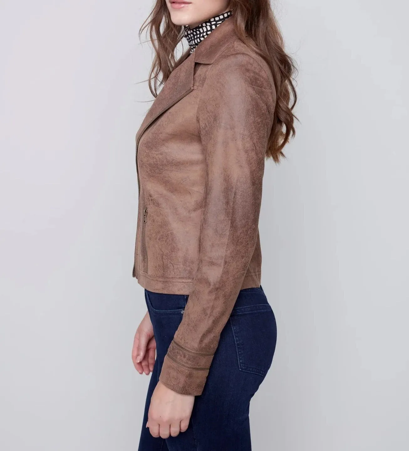 Vintage Faux Suede Perfecto Jacket