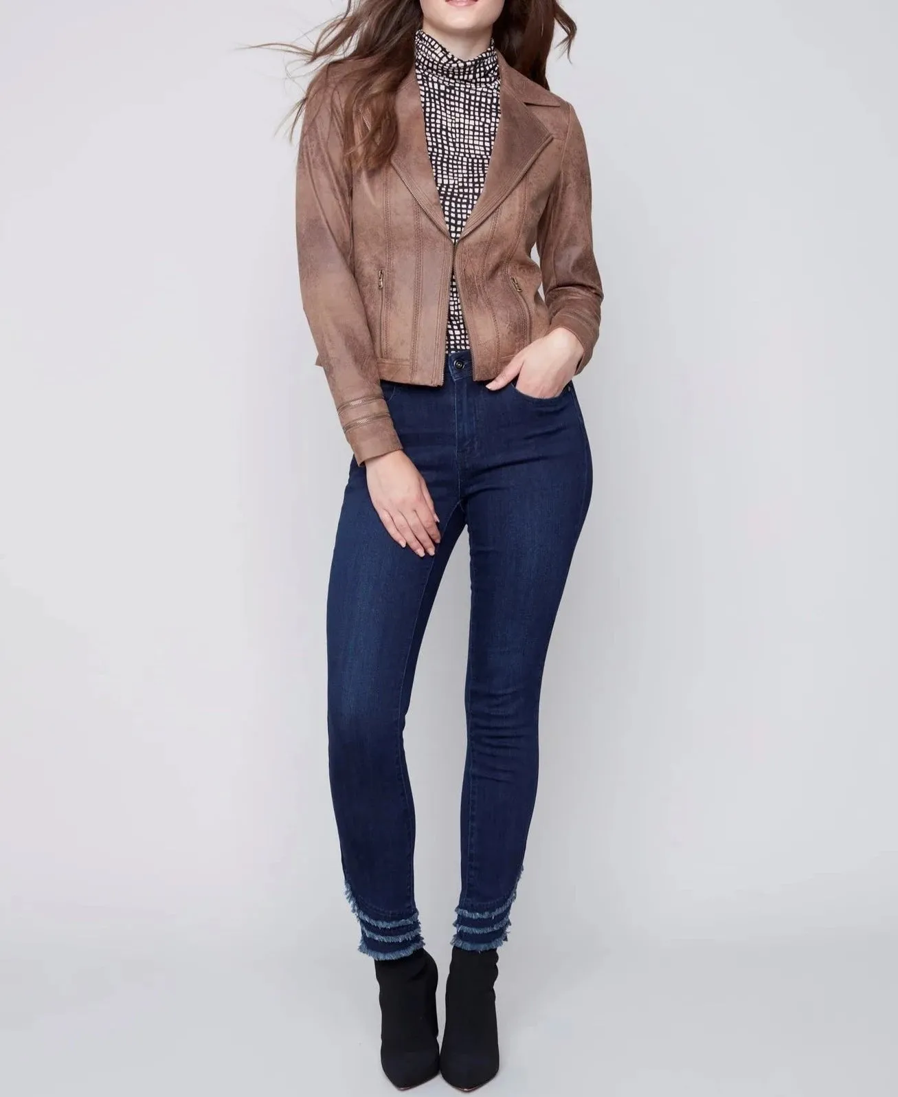 Vintage Faux Suede Perfecto Jacket