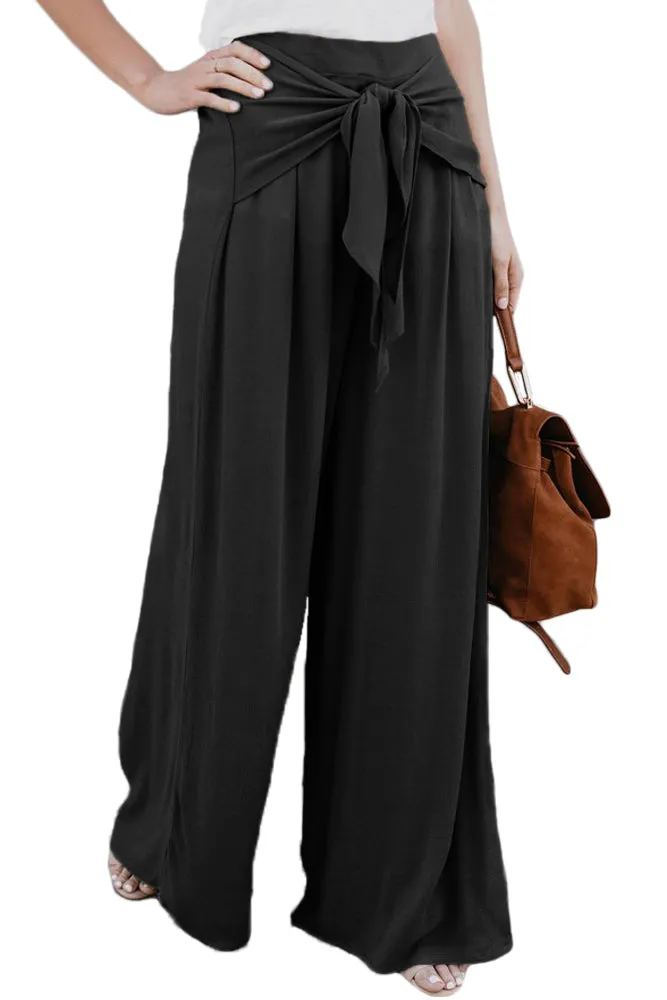 Walk The Walk Tie Palazzo Pants