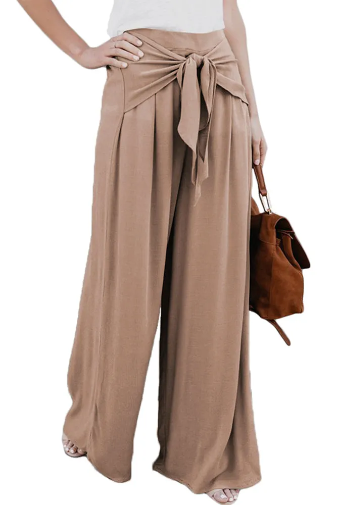 Walk The Walk Tie Palazzo Pants