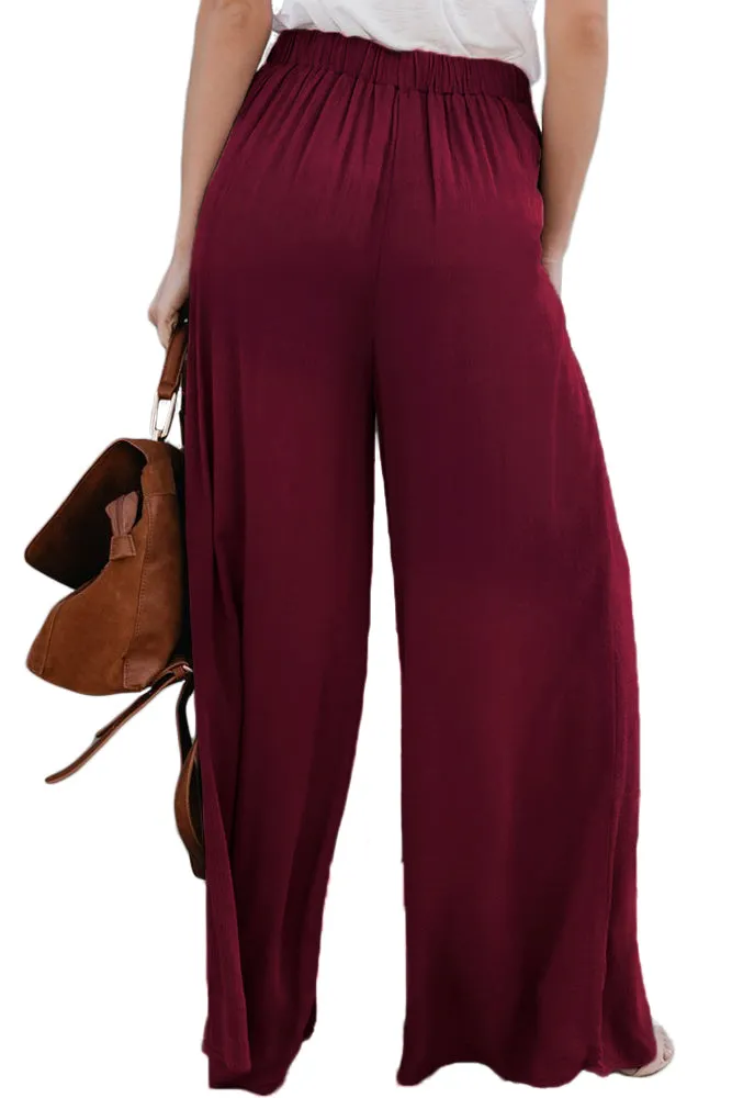 Walk The Walk Tie Palazzo Pants